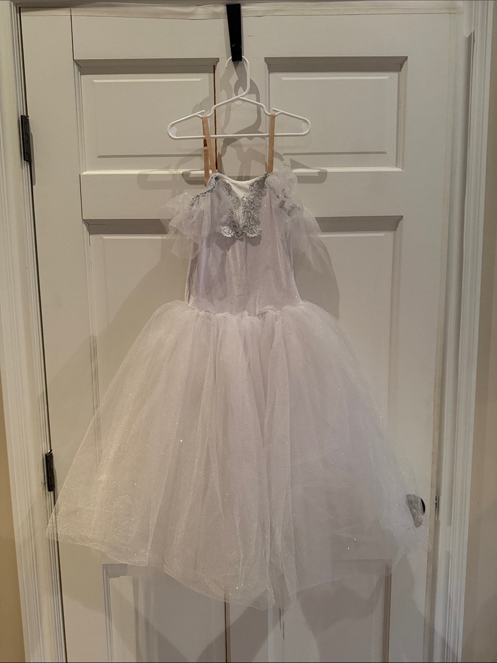 White Sparkle Tulle Princess Kids Costume Dress